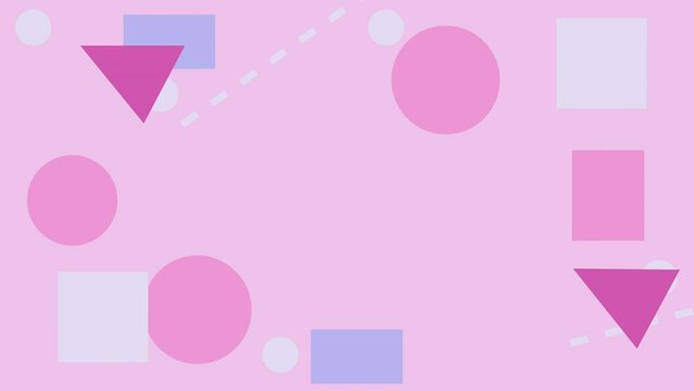 色々な図形が動くモーショングラフィックスの背景