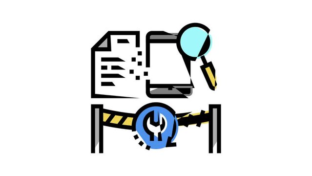 computer forensics services color icon animation