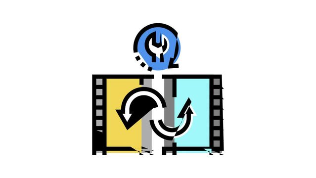 tape duplication color icon animation