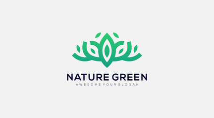 Nature Symbol icon green business logo design