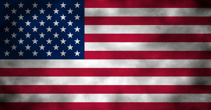 Flag of the United States of America with dramatic texture.
