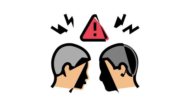 conflict aggressive color icon animation