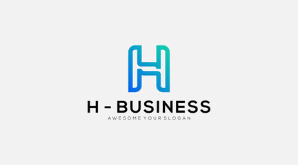 Letter H initial Business Logo design vector template
