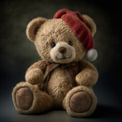 Obraz premium cute christmas teddy bear