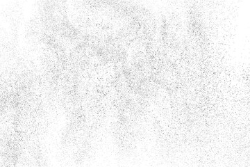 Distressed black texture. Dark grainy texture on white background. Dust overlay textured. Grain noise particles. Rusted white effect. Grunge design elements. Vector illustration, EPS 10.