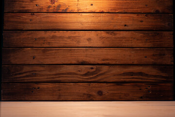 rustic wooden background, yellow backlight