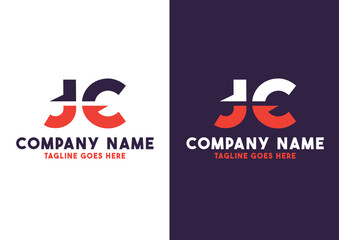 Fototapeta na wymiar Letter JC logo design vector template, JC logo