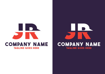 Fototapeta na wymiar Letter JR logo design vector template, JR logo