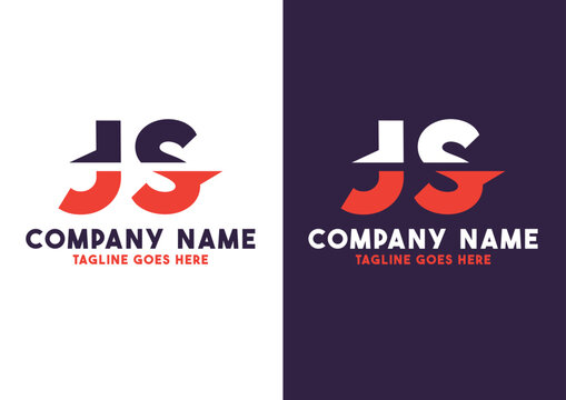 Letter JS logo design vector template, JS logo