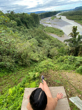 VIEW FROM NATURAL VIEWPOINT TO THE AMAZON RIVER
