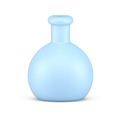 Laboratory beaker glass tube pharmacy chemistry experiment sphere container realistic 3d icon