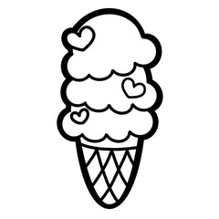 ice cream cone for valentine 
