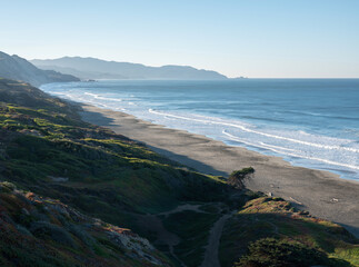 waves crashing on rocks