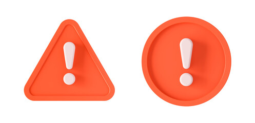 Symbol icon for error or disable warning, check button, mobile application icon 3D rendering