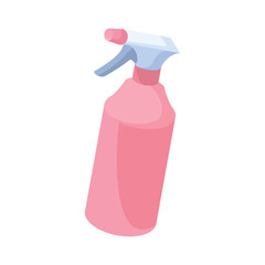 Sprayer bottle icon in flat style isolated on white background vector illustration