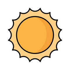 sun icon vector design template in white background