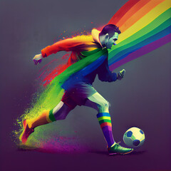 Naklejka na ściany i meble World Cup Football Celebratory illustrations, bright colored soccer balls