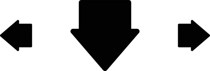 Arrow set. Different black directional icons, vector illustration collection for web design