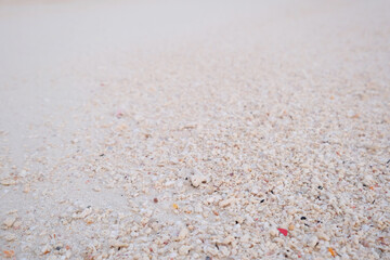 Close up sand at the beach in Thailand.