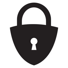 Security shield lock icon vector illustration