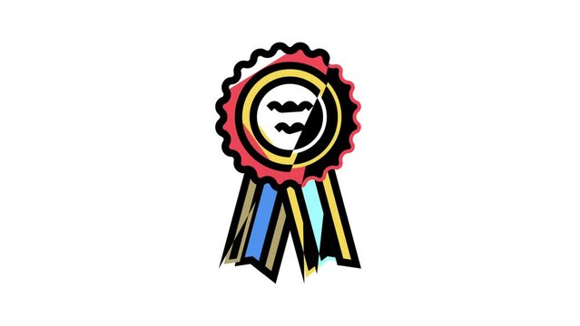 badge ribbon reward color icon animation