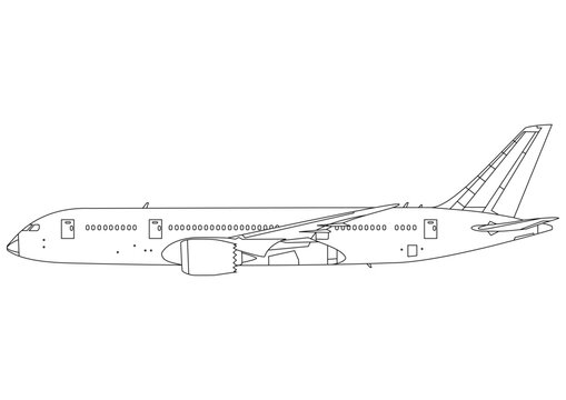 B787-8 航空機イラスト