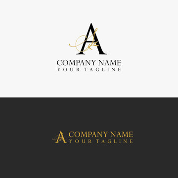 Premium letter A and S logo. The initials of the A and S cursive logo are luxurious and simple.