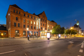 Fototapeta na wymiar Summer night in Malmö city, Sweden