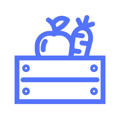 Crate Fruit Organic Vegetable Icon
