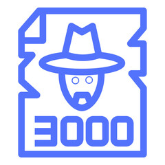 Criminal Poster Reward Wanted Icon
