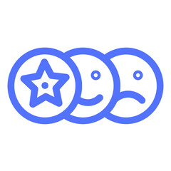 Emoticon Smiley Emoji Star Rating Review Icon