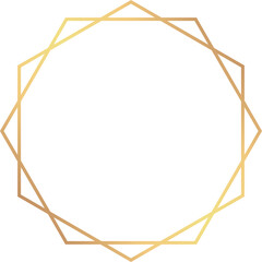 Gold Hexagon Line Frame (12)