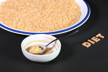 ダイエットイメージ　ザラ糖とDIETの文字