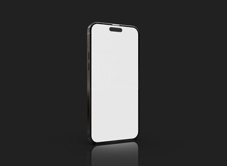 Smartphone mockup based on iphone 14 15 pro, for ui/ux design, infographics, online business, app design, marketing, photography and any design you want to load on it.	