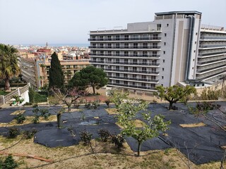 abandoned hotel during the covid epidemic in spain