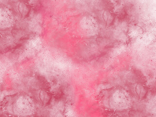 Digital illustration in fluid art style in color of the year 2023 viva magenta. Abstract mixing of colored liquid paints