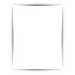 realistic rectangular shadow box frame from paper sheet 