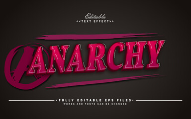 editable anarchy text effect.logo text.game logo text design.typhography logo - obrazy, fototapety, plakaty