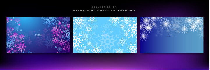 christmas background with snowflake snow and text space