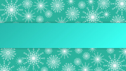 Christmas holiday background with snowflake and text space. Merry christmas winter design card. Vector illustration. New year background with snow decoration. For banner, greeting card, and wallpaper