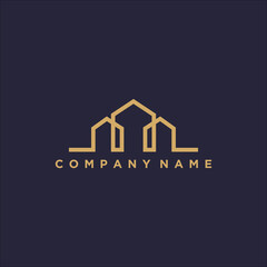 Clean house logo for real estate company