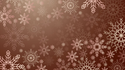 Fototapeta na wymiar christmas background with skin tone snowflake decoration. New year 2023 and merry christmas card. Snowflake snow decoration with beige paster color tone