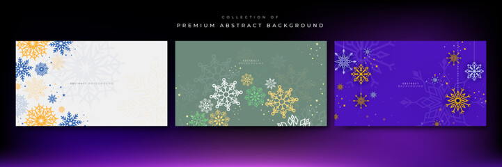 Beautiful christmas background with snowflake snow decoration. Vector illustration