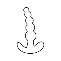 Illustration of sex toy on a white background. Erotic object. An object of pleasure.