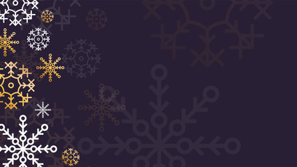 Beautiful christmas background with snowflake snow decoration. Vector illustration