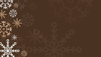 christmas background with snowflakes. Happy new year 2023 background. Merry christmas card decoration with skin tone beige pastel brown color gradient