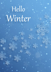 Happy winter season on festive pattern