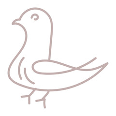 Hand Drawn Dove Abstract