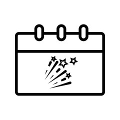 Calendar icon. Schedule icon isolated on white background. Flat design. Vector illustration.