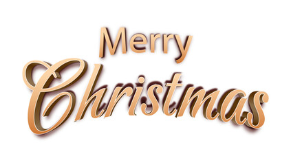 Naklejka premium merry christmas 3d yellow letters isolated on blank background PNG